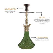 Load image into Gallery viewer, COCOYAYA Prince Series Simba Hookah Champagne ( Green Base )(With Bag)