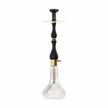Load image into Gallery viewer, COCOYAYA Ottoman Series Ghazi Hookah Champagne Black (Transparent Base)(With Bag)