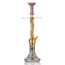 Load image into Gallery viewer, COCOYAYA Jade Series Valeriya Hookah Golden ( Design 1 Grey Glass Base) With Bag