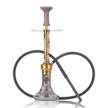 Load image into Gallery viewer, COCOYAYA Jade Series Valeriya Hookah Golden ( Design 1 Grey Glass Base) With Bag