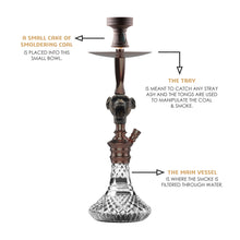 Load image into Gallery viewer, COCOYAYA Bohemian Series Jo Hookah Coffee (Cut Glass Base)(With Bag)
