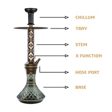 Load image into Gallery viewer, COCOYAYA Jade Series Valeriya Hookah Coffee (Design 2 Cut Glass Base)(with bag)