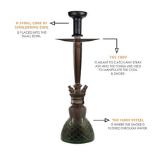 Load image into Gallery viewer, COCOYAYA Prince Series Dino Hookah Coffee (Dark Grey Base)(With Bag)