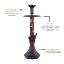 Load image into Gallery viewer, COCOYAYA Jade Series Valeriya Hookah Coffee (Design 3 Dark Purple Base)(with bag)
