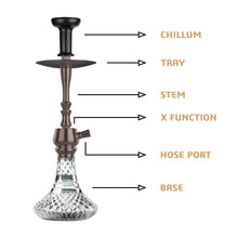 Load image into Gallery viewer, COCOYAYA Jade Series Shisha Cut Glass Base Tokyo Hookah Coffee(with bag)