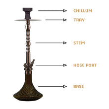Load image into Gallery viewer, COCOYAYA King Series Carlos Hookah Coffee ( Dark Grey Base)(with bag)