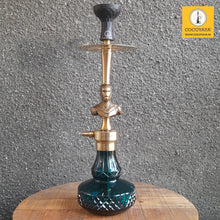 Load image into Gallery viewer, COCOYAYA Congo Series Iron man Hookah Golden (Dark Aqua Base) With Bag