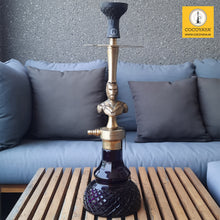 Load image into Gallery viewer, COCOYAYA Congo Series Iron man Hookah Golden ( Dark Purple Base ) With Bag