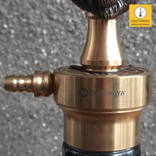 Load image into Gallery viewer, COCOYAYA Congo Series Leo Hookah Golden (Dark Green Base) with Bag