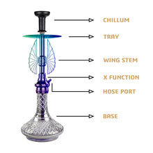 Load image into Gallery viewer, Angel Series Draco Hookah 26 Inch Rainbow(with bag)