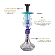 Load image into Gallery viewer, Angel Series Draco Hookah 26 Inch Rainbow(with bag)