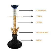 Load image into Gallery viewer, COCOYAYA Conquer Series Suzie Hookah Golden ( Base Black )(with bag)