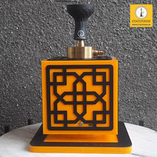 Load image into Gallery viewer, COCOYAYA Cube Hookah Golden with LED Black Yellow Box