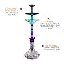 Load image into Gallery viewer, COCOYAYA Angel Series Falcon Hookah Rainbow(with bag)