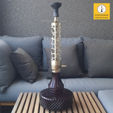 Load image into Gallery viewer, COCOYAYA Ferro Series Almavi Hookah Champagne ( Dark Purple Base ) With Bag