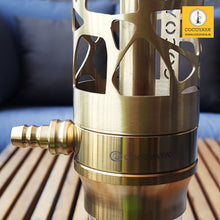 Load image into Gallery viewer, COCOYAYA Ferro Series Almavi Hookah Golden ( Transparent Base ) With Bag