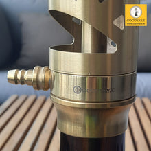 Load image into Gallery viewer, COCOYAYA Ferro Series Crucio Hookah Golden (Dark Grey Base) With Bag
