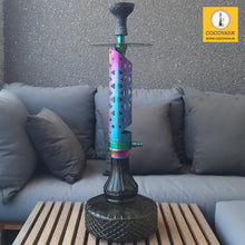 Load image into Gallery viewer, COCOYAYA Ferro Series Crucio Hookah Rainbow ( Dark Green Base ) With Bag