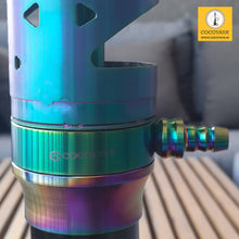 Load image into Gallery viewer, COCOYAYA Ferro Series Crucio Hookah Rainbow ( Dark Green Base ) With Bag