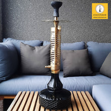 Load image into Gallery viewer, COCOYAYA Ferro Series Vivanta Hookah Golden ( Dark Green Base ) With Bag