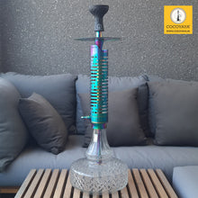 Load image into Gallery viewer, COCOYAYA Ferro Series Vivanta Hookah Rainbow ( Transparent Base ) With Bag