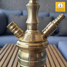 Load image into Gallery viewer, COCOYAYA Gamaliya Series Khairy Hookah Golden (Dark Aqua Base) With Bag