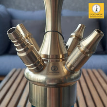 Load image into Gallery viewer, COCOYAYA Gamaliya Series Khanel Khalili Hookah Golden ( Dark Green Base ) With Bag