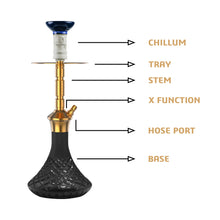 Load image into Gallery viewer, COCOYAYA Conquer Series Gene Hookah Golden ( Black Base )(with bag)