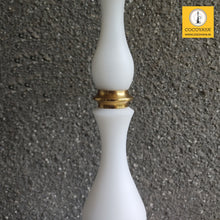 Load image into Gallery viewer, COCOYAYA Ottoman Series Ghazi Hookah White Golden (Cut Glass Base) (With Bag)