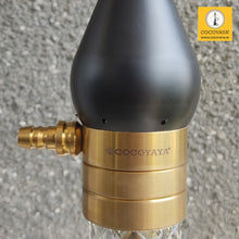 Load image into Gallery viewer, COCOYAYA Ottoman Series Ghazi Hookah Black Golden (Cut Glass Base)(With Bag)