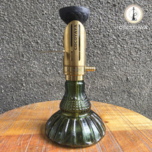 Load image into Gallery viewer, COCOYAYA Mini Ferro Series Gino Hookah Golden ( Green Base) with Bag