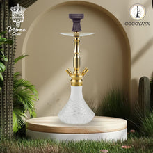 Load image into Gallery viewer, COCOYAYA Prince Series Pedro Hookah Golden (Transparent Base)(with bag)
