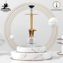 Load image into Gallery viewer, COCOYAYA Conquer Series Felix Hookah Golden (Transparent Base)(with bag)