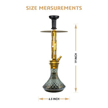 Load image into Gallery viewer, COCOYAYA Jade Series Valeriya Hookah Golden (Design 3 Cut Glass Base)(with bag)