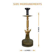 Load image into Gallery viewer, COCOYAYA Prince Series Big Valencia Hookah Golden (Dark Grey Base )(with bag)