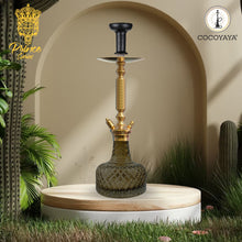 Load image into Gallery viewer, COCOYAYA Prince Series Big Valencia Hookah Golden (Dark Grey Base )(with bag)