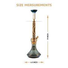 Load image into Gallery viewer, COCOYAYA Jade Series Shisha Cut Glass Base Valeriya Hookah Golden (with bag)