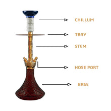 Load image into Gallery viewer, COCOYAYA Conquer Series Niko Hookah Golden (Purple Base)(with bag)