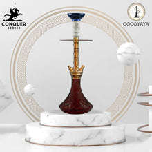 Load image into Gallery viewer, COCOYAYA Conquer Series Niko Hookah Golden (Purple Base)(with bag)