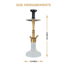 Load image into Gallery viewer, COCOYAYA Barcelona Hookah Golden (Transparent Base)(with bag)