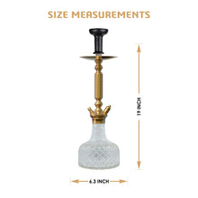 Load image into Gallery viewer, COCOYAYA Prince Series Big Valencia Hookah Golden ( Transparent Base )(with bag)