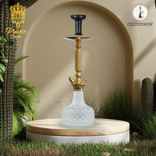 Load image into Gallery viewer, COCOYAYA Prince Series Big Valencia Hookah Golden ( Transparent Base )(with bag)