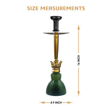 Load image into Gallery viewer, COCOYAYA Prince Series Dino Hookah Golden (Dark Green Base)(With Bag)