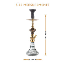 Load image into Gallery viewer, COCOYAYA Bohemian Series Gumbo Hookah Golden (Cut Glass Base)(With Bag)