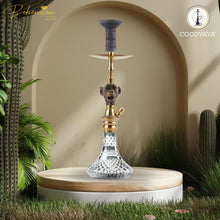 Load image into Gallery viewer, COCOYAYA Bohemian Series Gumbo Hookah Golden (Cut Glass Base)(With Bag)