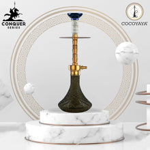 Load image into Gallery viewer, COCOYAYA Conquer Series Niko Hookah Golden (Grey Base)(with bag)