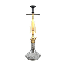 Load image into Gallery viewer, COCOYAYA Angel Series Titan Hookah Golden (Cut Glass Base )(With Bag)