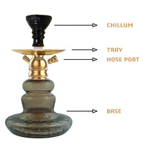 Load image into Gallery viewer, COCOYAYA X Series Hookah X4 Golden ( Dark Grey Base)