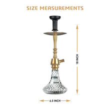 Load image into Gallery viewer, COCOYAYA Jade Series Shisha Cut Glass Base Tokyo Hookah Golden(With Bag)