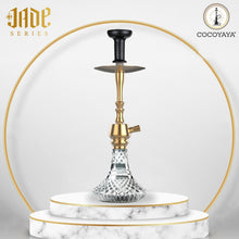 Load image into Gallery viewer, COCOYAYA Jade Series Shisha Cut Glass Base Tokyo Hookah Golden(With Bag)